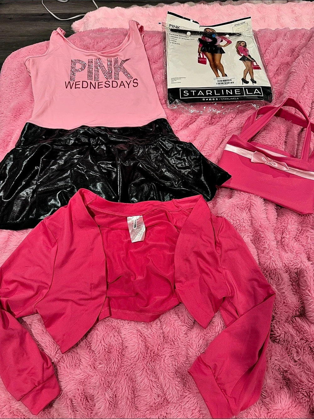 Pink Wednesdays Costume Set Pink & Black Costume Set Like New